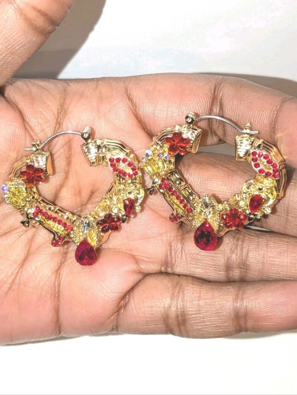 Heart Of Gold-Hand Crafted Small Hoop Earrings